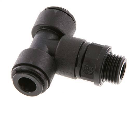 8mm x G1/4'' Inline Tee Push-in Fitting with Male Threads POM NBR FDA Rotatable