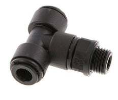 8mm x G1/4'' Inline Tee Push-in Fitting with Male Threads POM NBR FDA Rotatable