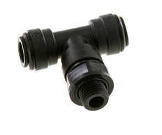 10mm x G1/4'' Inline Tee Push-in Fitting with Male Threads POM NBR FDA Rotatable