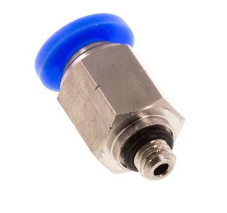 3/16'' x UNF 10-32 Push-in Fitting Brass/PBT NBR [5 Pieces]