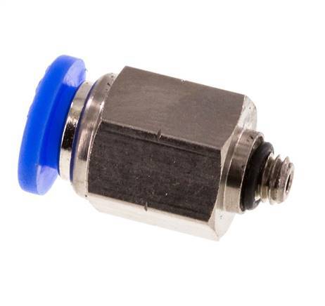 1/4'' x UNF 10-32 Push-in Fitting Brass/PBT NBR [5 Pieces]