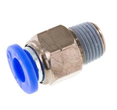 1/4'' x 1/8'' NPT Push-in Fitting with Male Threads Brass/PBT NBR [5 Pieces]