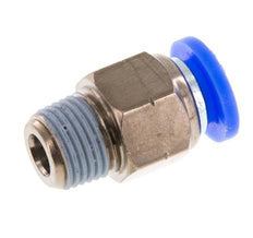 1/4'' x 1/8'' NPT Push-in Fitting with Male Threads Brass/PBT NBR [5 Pieces]