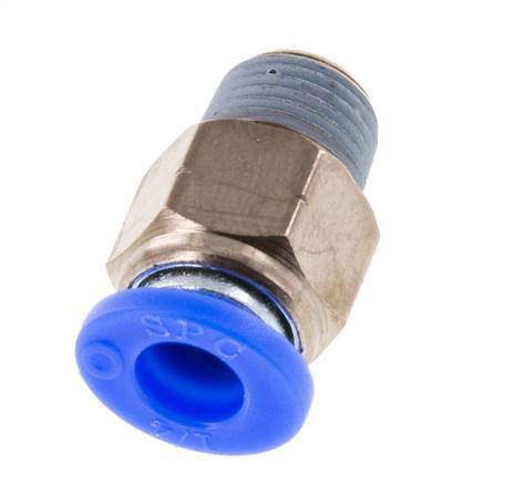 1/4'' x 1/8'' NPT Push-in Fitting with Male Threads Brass/PBT NBR [5 Pieces]