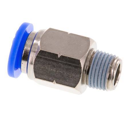 5/16'' x 1/8'' NPT Push-in Fitting with Male Threads Brass/PBT NBR [5 Pieces]