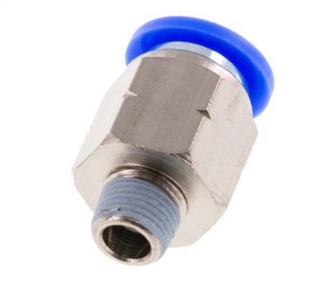 3/8'' x 1/8'' NPT Push-in Fitting with Male Threads Brass/PBT NBR [2 Pieces]