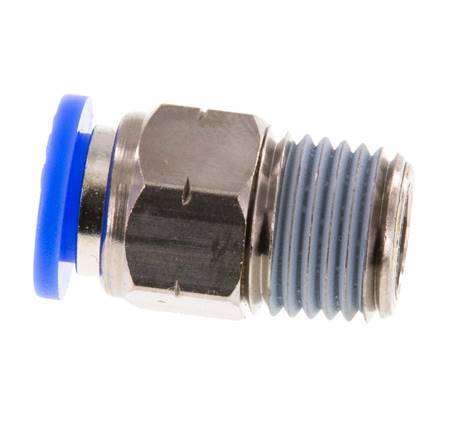 5/16'' x 1/4'' NPT Push-in Fitting with Male Threads Brass/PBT NBR [5 Pieces]