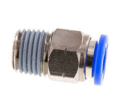 5/16'' x 1/4'' NPT Push-in Fitting with Male Threads Brass/PBT NBR [5 Pieces]