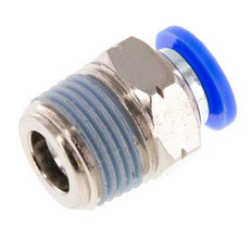 5/16'' x 3/8'' NPT Push-in Fitting with Male Threads Brass/PBT NBR [5 Pieces]