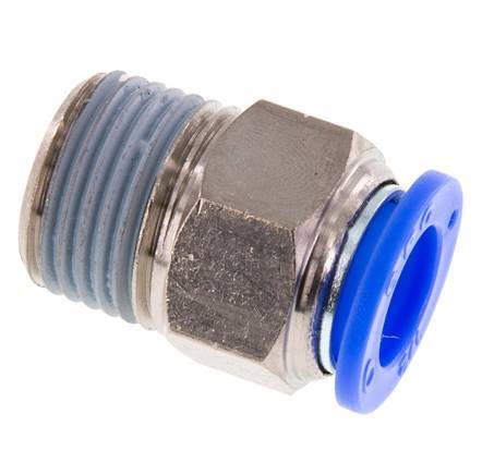 1/2'' x 1/2'' NPT Push-in Fitting with Male Threads Brass/PBT NBR [2 Pieces]