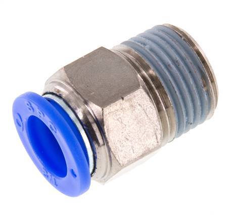 1/2'' x 1/2'' NPT Push-in Fitting with Male Threads Brass/PBT NBR [2 Pieces]