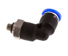 5/32'' x UNF 10-32 90deg Elbow Push-in Fitting Brass/PBT NBR Rotatable [2 Pieces]