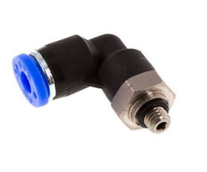 5/32'' x UNF 10-32 90deg Elbow Push-in Fitting Brass/PBT NBR Rotatable [2 Pieces]