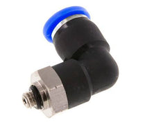 1/4'' x UNF 10-32 90deg Elbow Push-in Fitting Brass/PBT NBR Rotatable [2 Pieces]