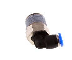 1/8'' x 1/8'' NPT 90deg Elbow Push-in Fitting with Male Threads Brass/PBT NBR Rotatable [2 Pieces]