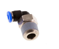 1/8'' x 1/8'' NPT 90deg Elbow Push-in Fitting with Male Threads Brass/PBT NBR Rotatable [2 Pieces]