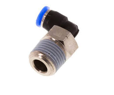 1/8'' x 1/8'' NPT 90deg Elbow Push-in Fitting with Male Threads Brass/PBT NBR Rotatable [2 Pieces]