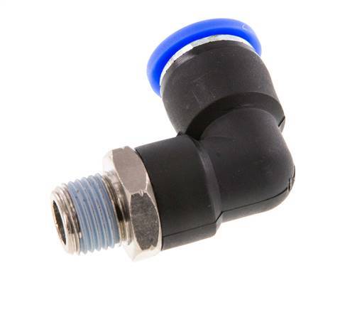 5/16'' x 1/8'' NPT 90deg Elbow Push-in Fitting with Male Threads Brass/PBT NBR Rotatable [2 Pieces]
