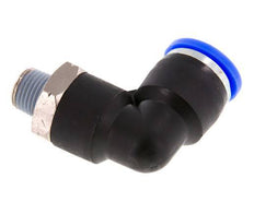 3/8'' x 1/8'' NPT 90deg Elbow Push-in Fitting with Male Threads Brass/PBT NBR Rotatable [2 Pieces]