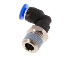 3/16'' x 1/4'' NPT 90deg Elbow Push-in Fitting with Male Threads Brass/PBT NBR Rotatable [2 Pieces]
