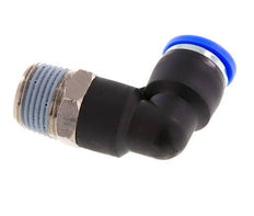 3/8'' x 3/8'' NPT 90deg Elbow Push-in Fitting with Male Threads Brass/PBT NBR Rotatable [2 Pieces]