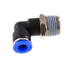 3/8'' x 1/2'' NPT 90deg Elbow Push-in Fitting with Male Threads Brass/PBT NBR Rotatable [2 Pieces]
