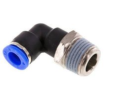 3/8'' x 1/2'' NPT 90deg Elbow Push-in Fitting with Male Threads Brass/PBT NBR Rotatable [2 Pieces]