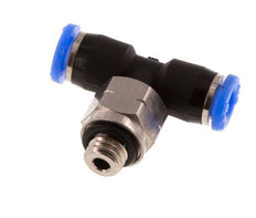 1/8'' x UNF 10-32 Inline Tee Push-in Fitting Brass/PBT NBR Rotatable [2 Pieces]