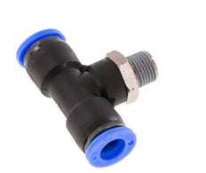 5/16'' x 1/8'' NPT Inline Tee Push-in Fitting with Male Threads Brass/PBT NBR Rotatable [2 Pieces]