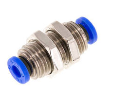 3/16'' Push-in Fitting Brass/PBT NBR Bulkhead [2 Pieces]