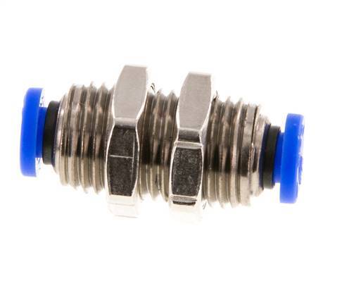3/16'' Push-in Fitting Brass/PBT NBR Bulkhead [2 Pieces]