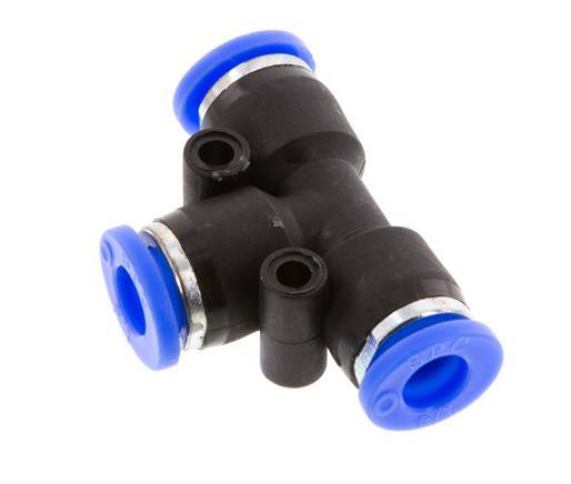 1/4'' Tee Push-in Fitting PBT NBR [2 Pieces]