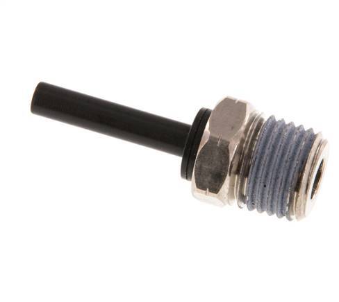 3/16'' x 1/4'' NPT Plug-in Fitting with Male Threads Brass/PBT NBR [2 Pieces]