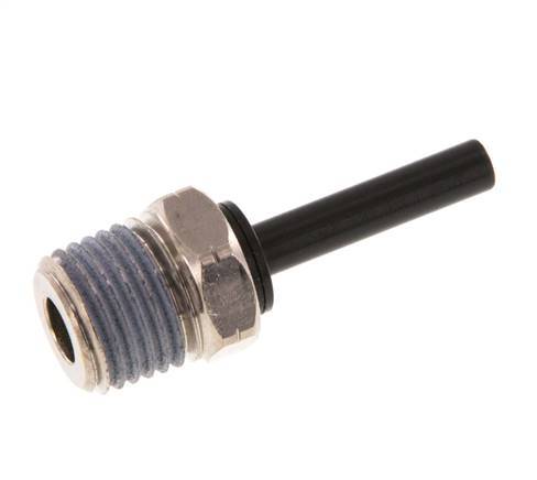 3/16'' x 1/4'' NPT Plug-in Fitting with Male Threads Brass/PBT NBR [2 Pieces]