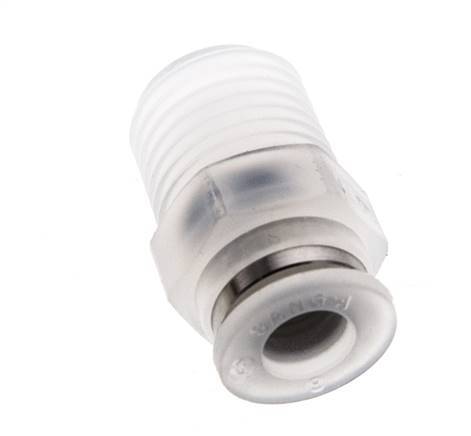 6mm x R1/4'' Push-in Fitting with Male Threads PA EPDM/PTFE