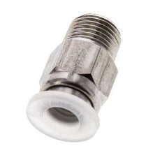 6mm x R1/8'' Push-in Fitting with Male Threads Stainless Steel/PA EPDM/PTFE