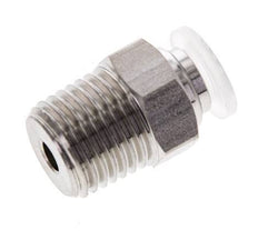 6mm x R1/4'' Push-in Fitting with Male Threads Stainless Steel/PA EPDM/PTFE