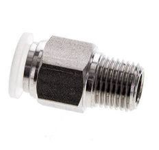 10mm x R1/4'' Push-in Fitting with Male Threads Stainless Steel/PA EPDM/PTFE