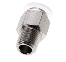 10mm x R1/4'' Push-in Fitting with Male Threads Stainless Steel/PA EPDM/PTFE
