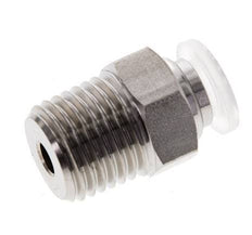 12mm x R1/2'' Push-in Fitting with Male Threads Stainless Steel/PA EPDM/PTFE