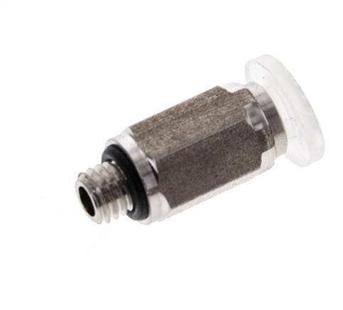 4mm x M 5 Push-in Fitting with Male Threads PA/Stainless Steel EPDM