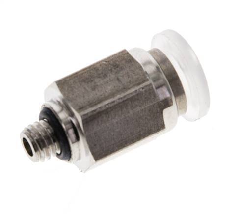 6mm x M 5 Push-in Fitting with Male Threads PA/Stainless Steel EPDM