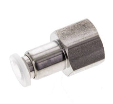 4mm x G1/8'' Push-in Fitting with Female Threads Stainless Steel/PA EPDM/PTFE