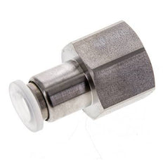6mm x G1/4'' Push-in Fitting with Female Threads Stainless Steel/PA EPDM/PTFE