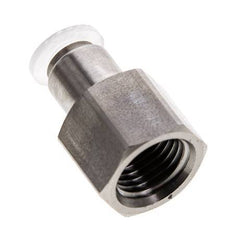 6mm x G1/4'' Push-in Fitting with Female Threads Stainless Steel/PA EPDM/PTFE