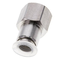 8mm x G1/4'' Push-in Fitting with Female Threads Stainless Steel/PA EPDM/PTFE
