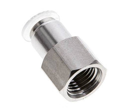 8mm x G1/4'' Push-in Fitting with Female Threads Stainless Steel/PA EPDM/PTFE
