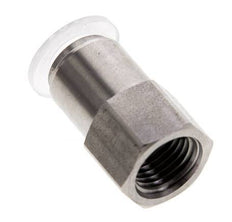 10mm x G1/4'' Push-in Fitting with Female Threads Stainless Steel/PA EPDM/PTFE
