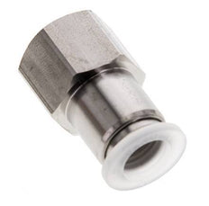 10mm x G3/8'' Push-in Fitting with Female Threads Stainless Steel/PA EPDM/PTFE