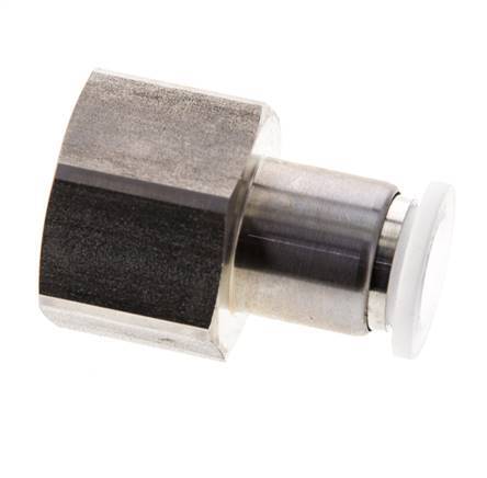 10mm x G1/2'' Push-in Fitting with Female Threads Stainless Steel/PA EPDM/PTFE